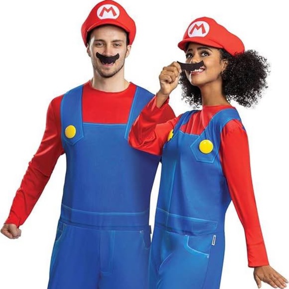 BRAND NEW men women disguise super mario halloween costume size XL (40/42) - Picture 2 of 6